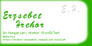 erzsebet hrehor business card